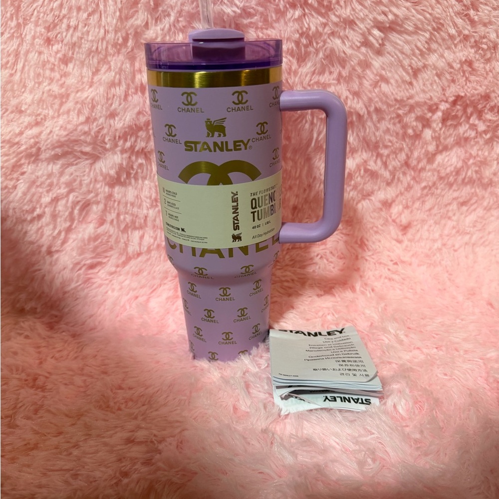 Stanley Lavender Travel Tumbler with Gold Accents